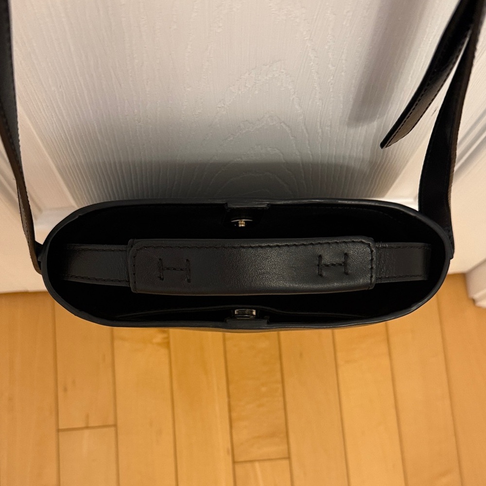 Black Leather Crossbody Bag - Picture 2 of 3